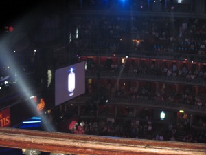 Royal Albert Hall with one of the big screens